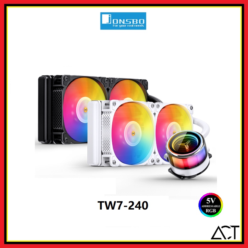 JONSBO SHADOW TW7-240/360 Black / White ( 5V ARGB ) RADIATOR CPU AIO ...