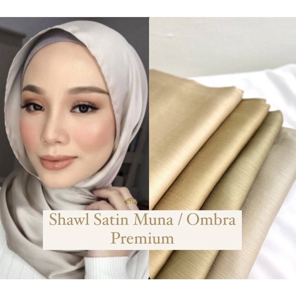 tutorial shawl satin muna