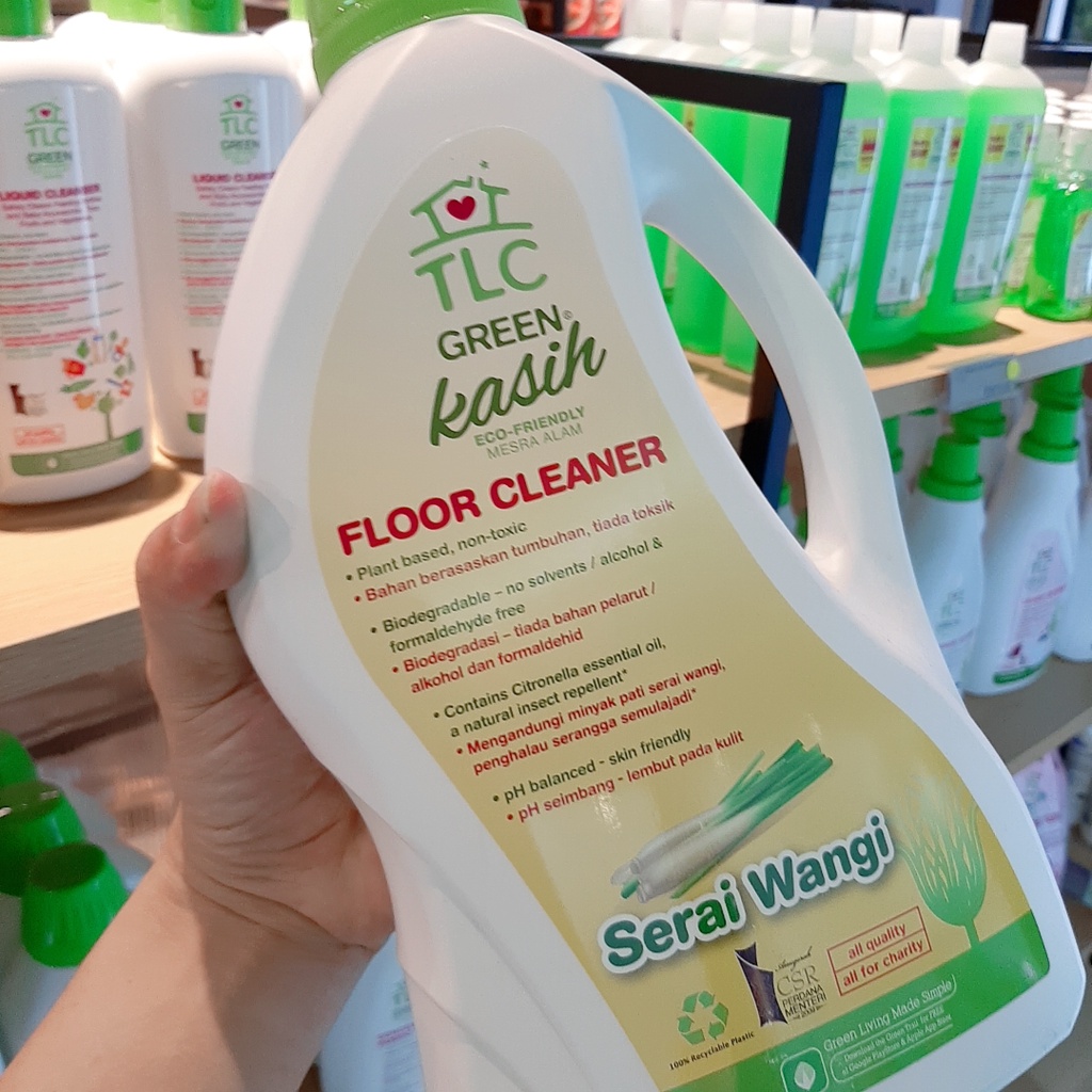 TLC Green EcoFriendly FLOOR CLEANER SERAI WANGI / SPRING BLOSSOM 2LITRES [greenBaMa] Shopee
