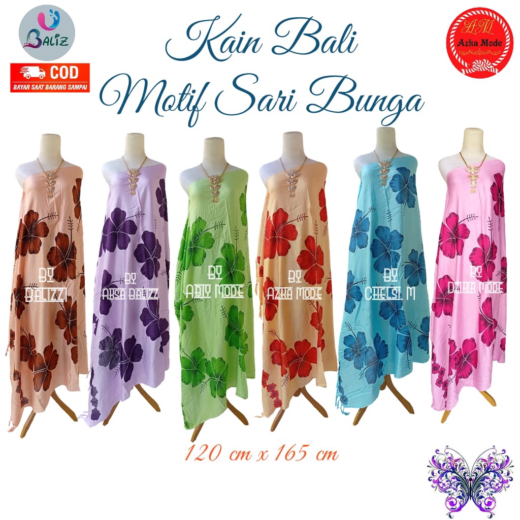 Beach Fabric bali Sarong bali Sarong With New Standard Floral sari motif by baliz