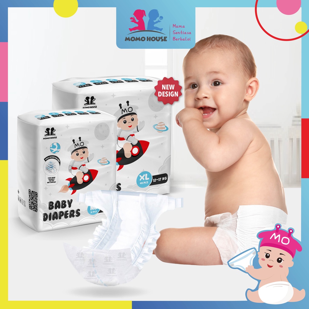 MOMO HOUSE Lampin Baby Diaper Tape Pampers Newborn Murah Pampers Baby ...