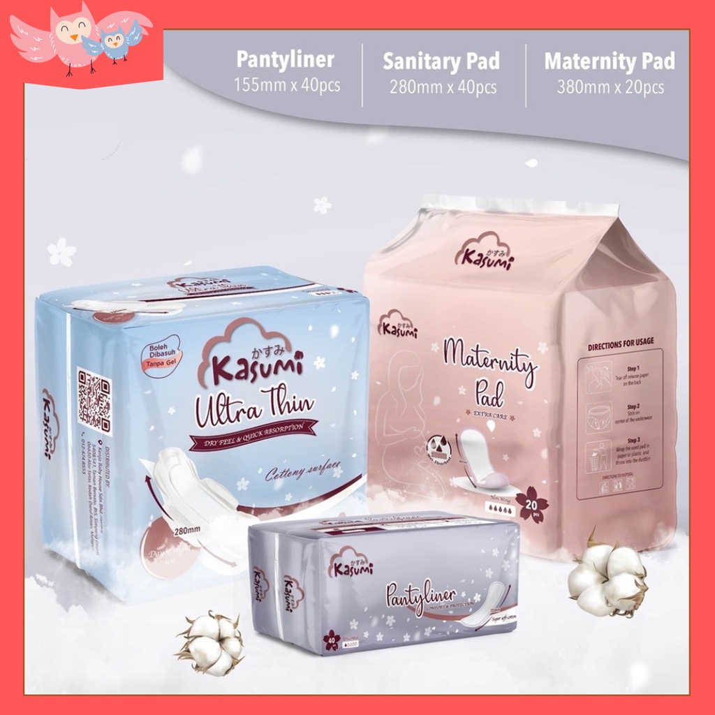 KASUMI Pad Sanitary Pad Panty Liner Pad Maternity Pad Daily Fresh Wide