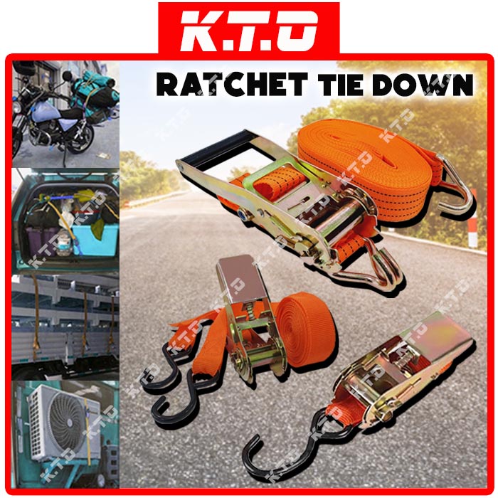 HEAVY DUTY SAFETY RATCHET TIE DOWN with METAL LOCK LORRY TRUCK BELT