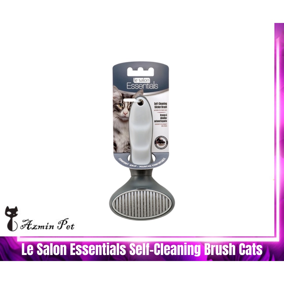 Le Salon Essentials Self-Cleaning Slicker Brush for Cats