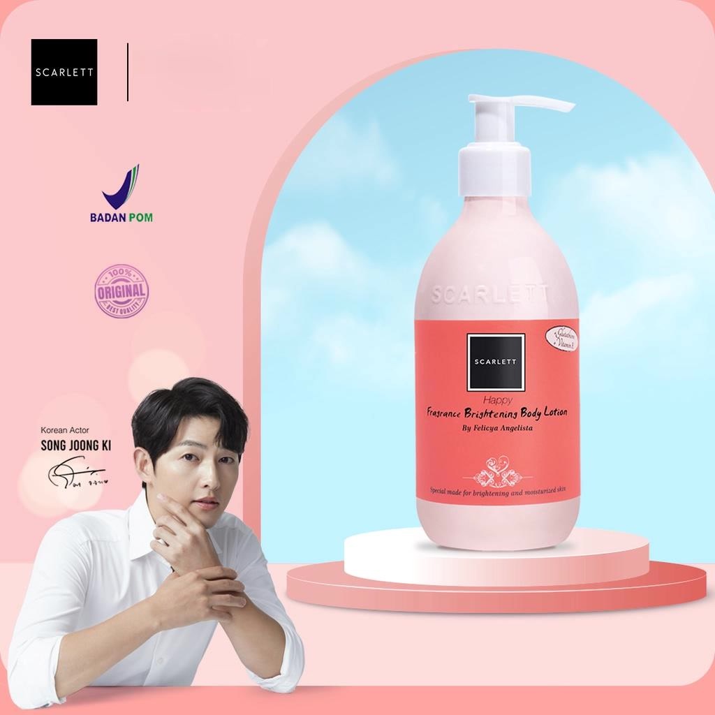 Scarlett Whitening Body Lotion Happy (NEW) Shopee Malaysia