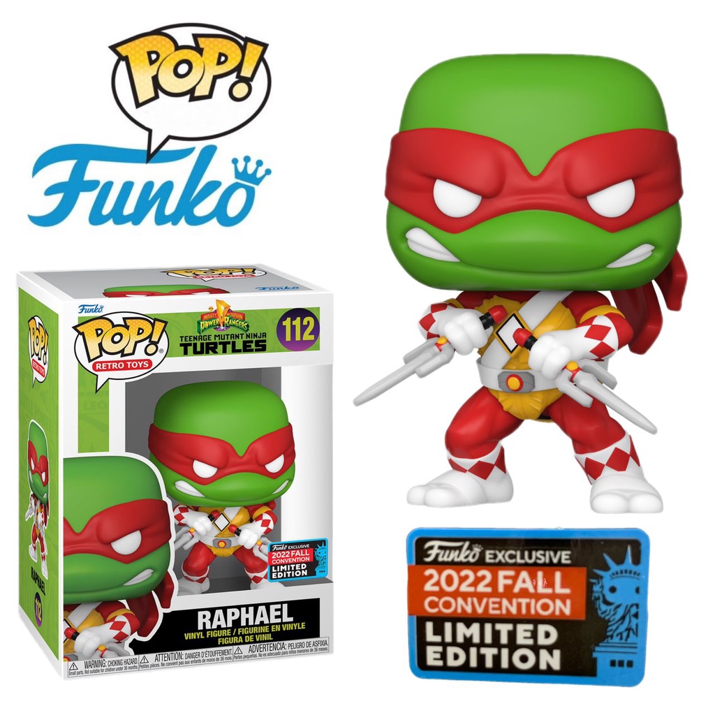 Funko Pop! Raphael AS Red Ranger 112 TMNT Power Raphael [NYCC 2022 ...