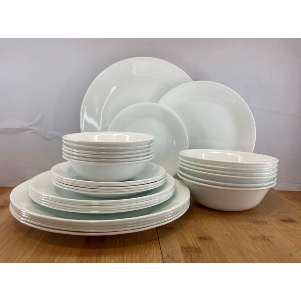 Corelle Winter Frost White 30pcs Shopee Malaysia