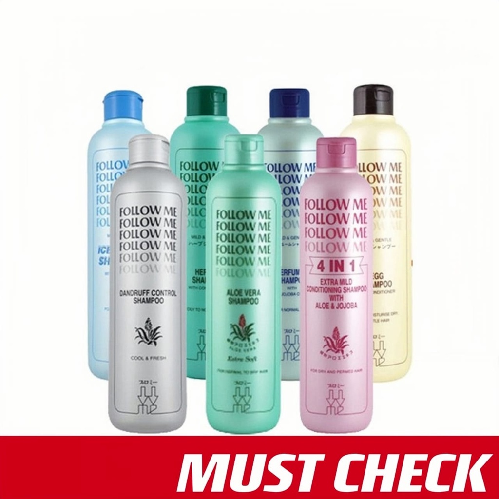 Follow Me Hair Shampoo 960ml Syampu Rambut 4 In 1/ Aloe Vera/ Dandruff ...