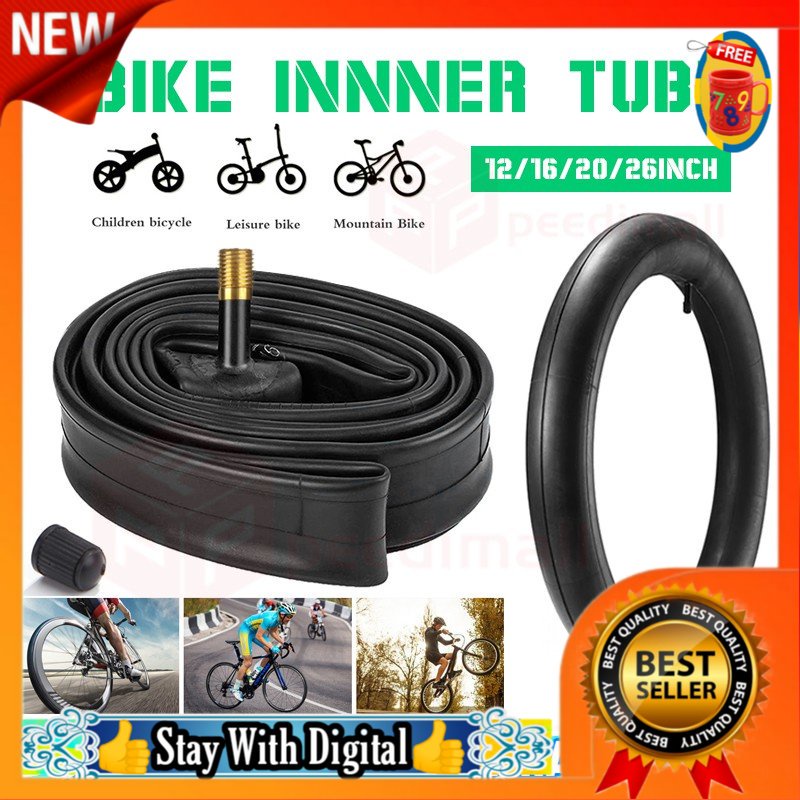 [Local Seller] MTB Basikal Bicycle Inner Tube Tire 12''16''20''26'' Rubber Durable Road Bike Inner Tube Tyre Cycling Par