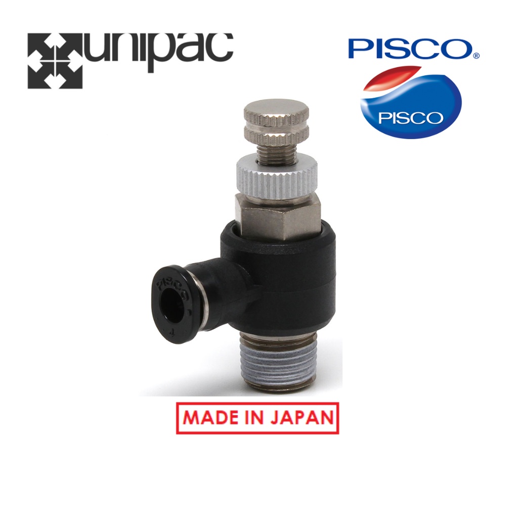 Pneumatic Fitting Pisco Throttle Needle Valve Elbow Jnc 4mm 6mm 10mm