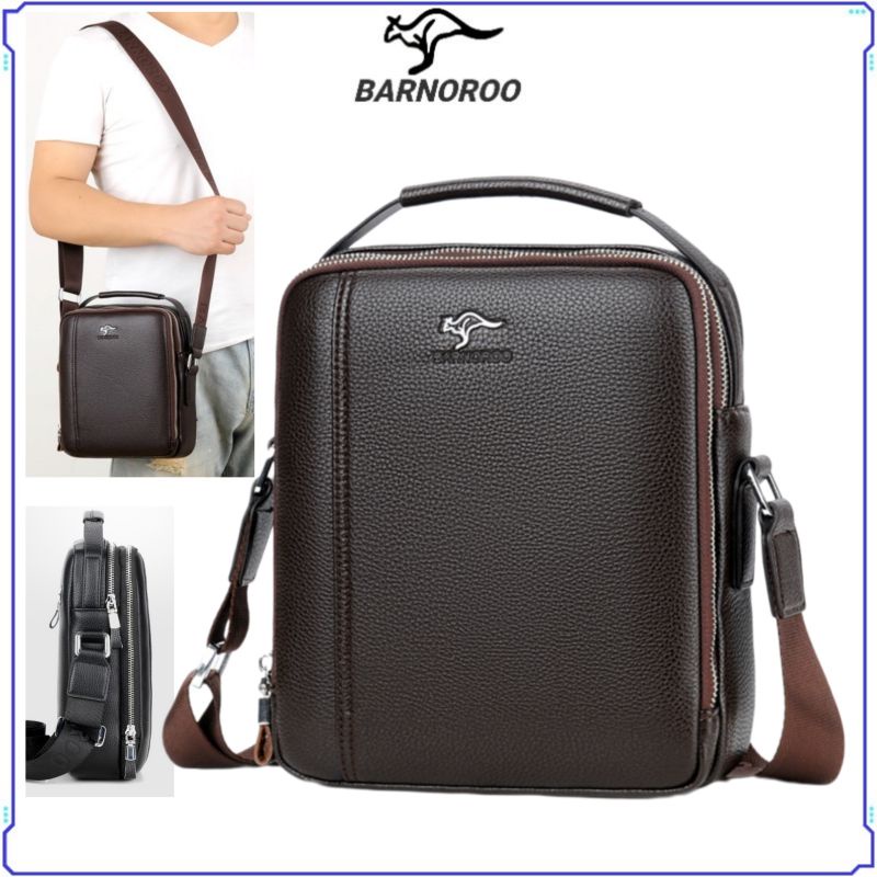 BARNOROO Men Sling Messenger Bag Man Shoulder Cross Body Kangaroo Bag ...