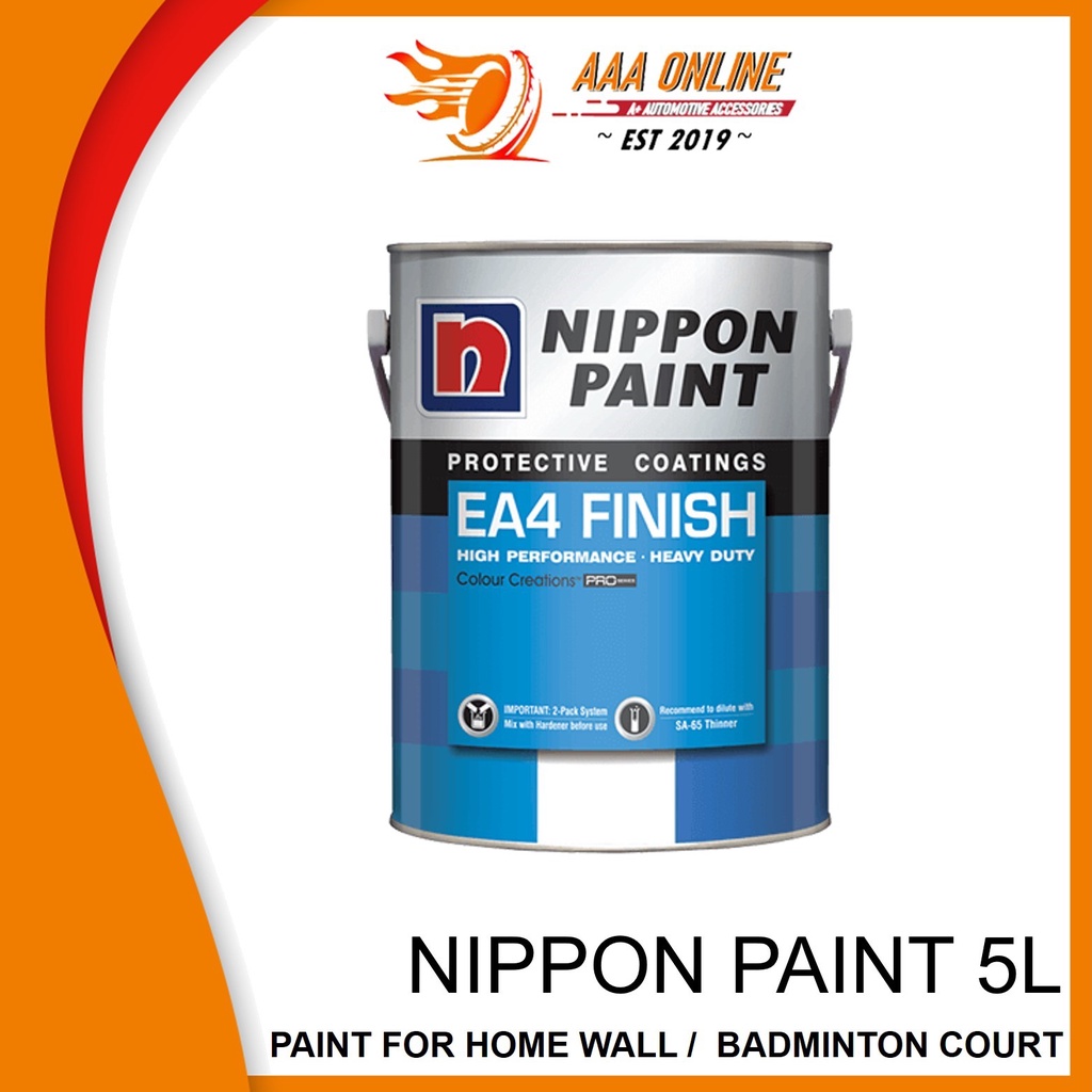 Set Nippon Paint 5L EA4 Finish Epoxy + 1L Hardener for