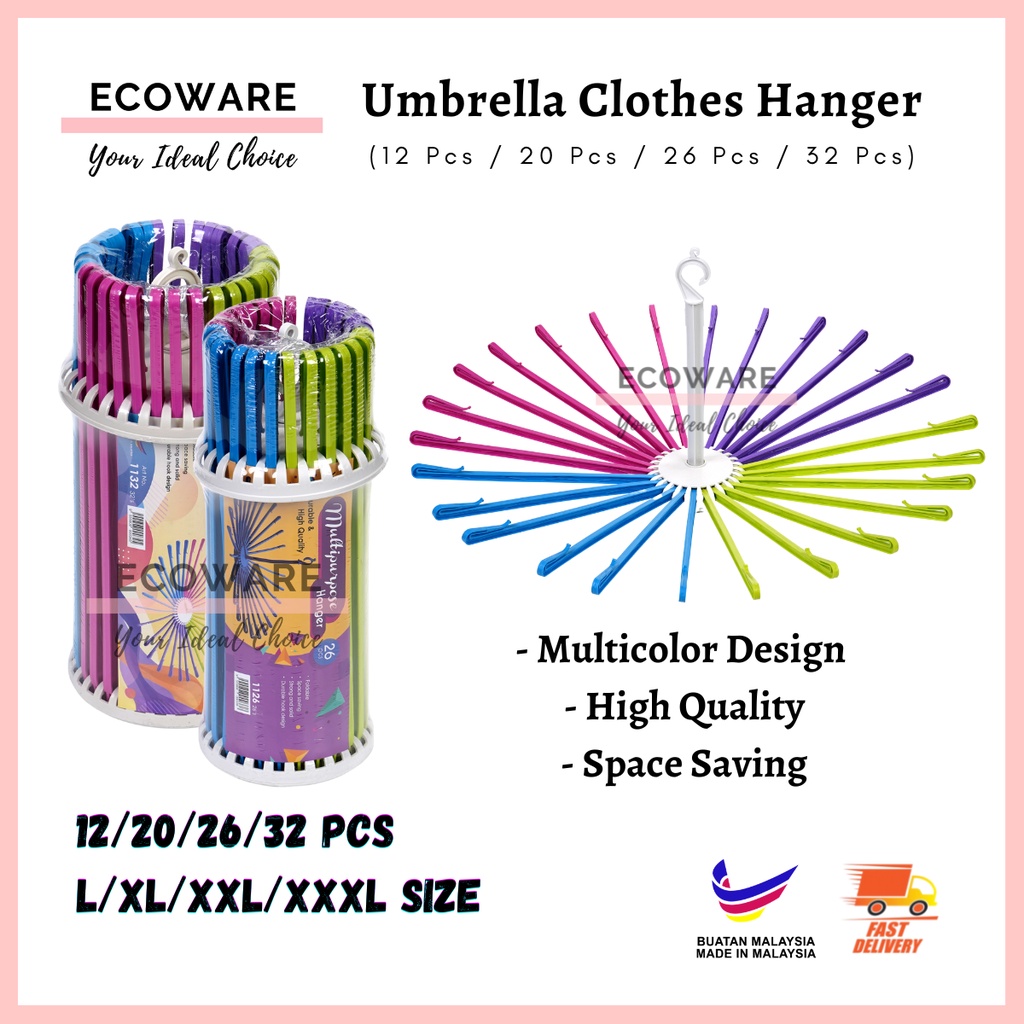 XXL Multipurpose Clothes Hanger/ Umbrella Clothes Hanger / Umbrella Hanger / Penyangkut Baju