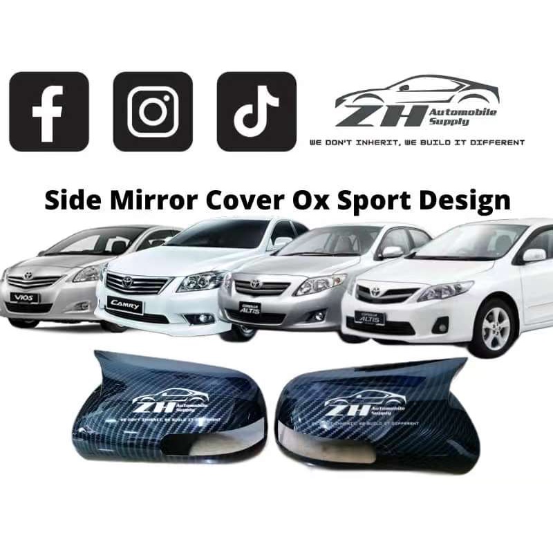 Toyota Side Mirror Cover Sport Ox Design Shopee Malaysia