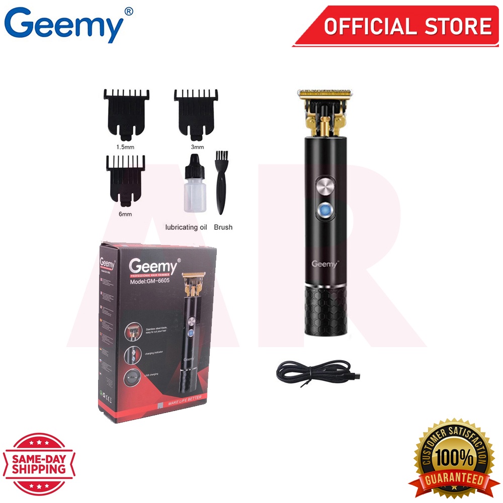 Geemy GM 6605 Hair Clipper Rechargeable Hair Trimmer Men Beard Trimmer Cutting Machine Cutter Shaver Cordless Cut