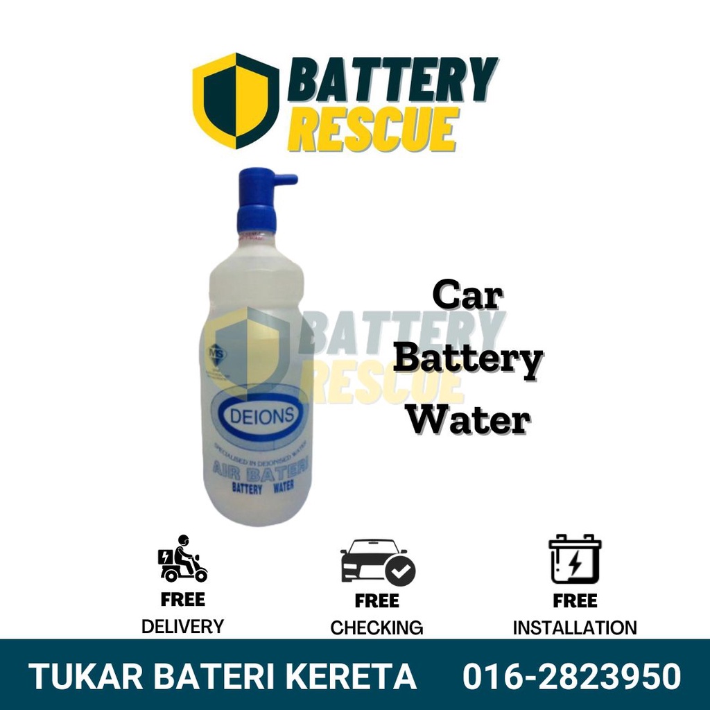 Deions Deionised Battery Water (1L) Air Bateri Kereta 1000ml Shopee