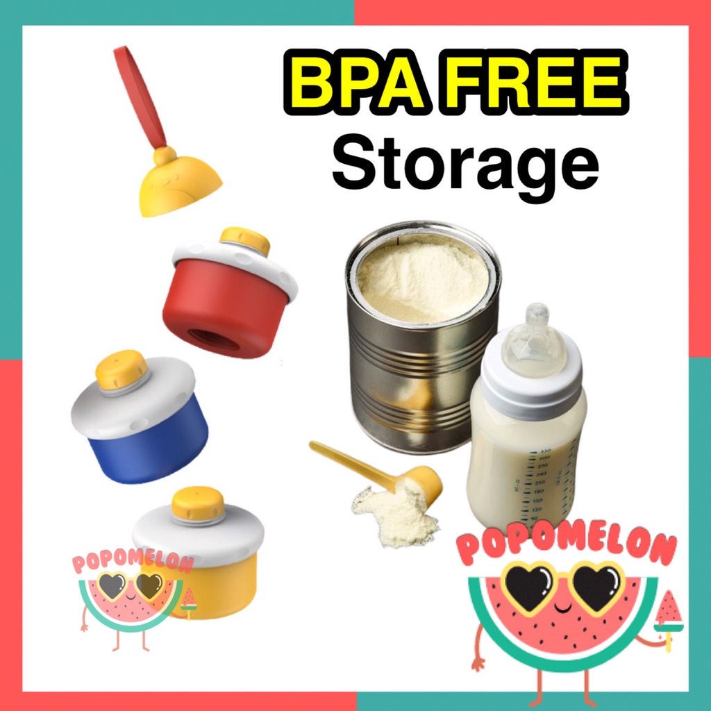 POPOMELON baby milk powder dispenser container 3 layer milk powder