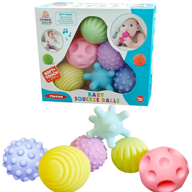 Sensory Touch Multiple Textured Baby Balls with Sound Bath Education