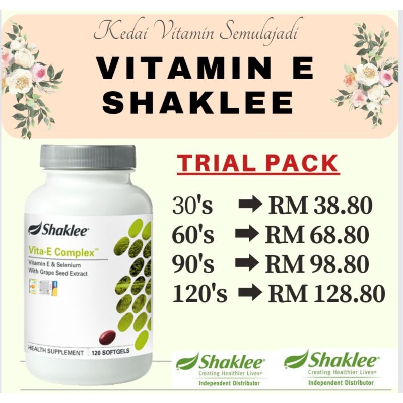 VITAMIN E SHAKLEE (TRIAL PACK) Shopee Malaysia
