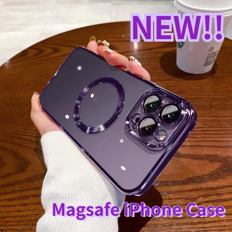 New Color Deep Purple For iPhone 14 Luxury 6D Plating Magnetic Phone Case For iPhone 14 13 Pro Max 11 12 Pro Max 14 Plus 11 pro max Transparent Soft Silicone Casing