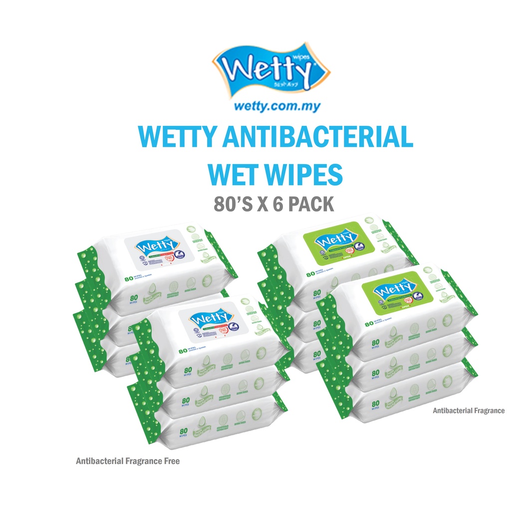 Wetty Antibacterial Wet Tissue with Fragrance / Antibacterial Fragrance