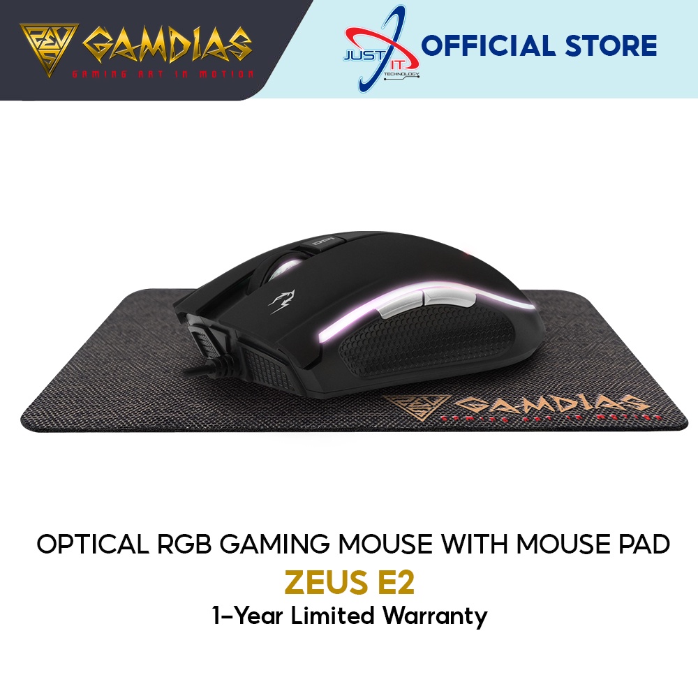 GAMDIAS ZEUS E2 Multi Color Optical Gaming Mouse Shopee Malaysia