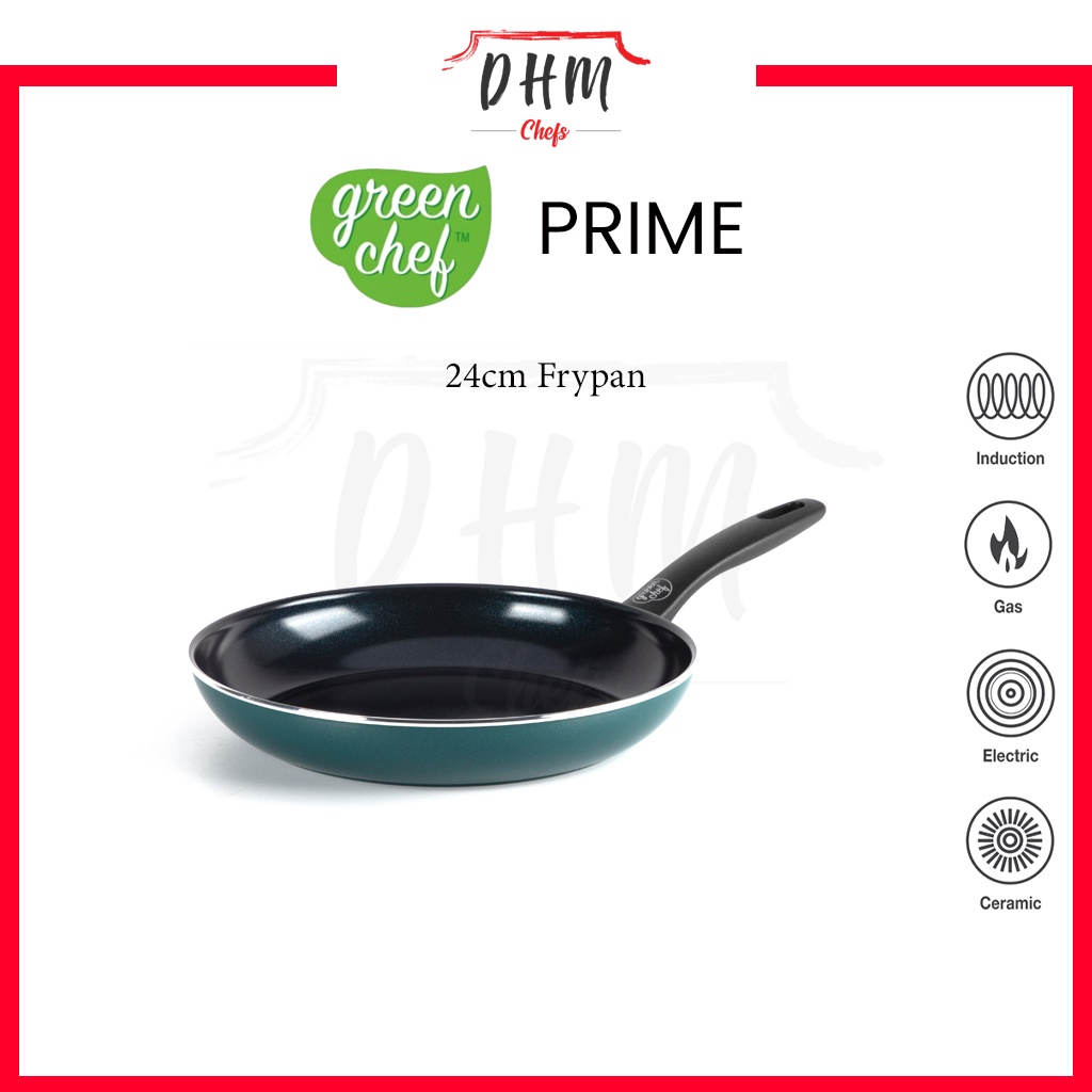 Green Chef by GreenPan 24cm Prime Collection Frypan Deep Frying Pan Induction Ceramic