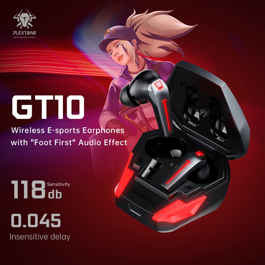 Bluetooth Earphone Plextone Xmowi GT10 Gaming Earphone True Wireless