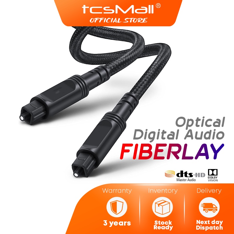 FiberLay Digital Audio Cable Optical SPDIF Toslink HiFi Fibre Optic