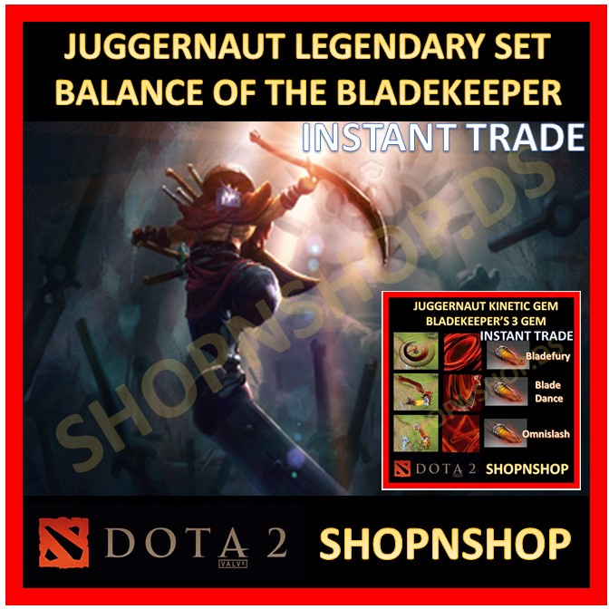 DOTA 2 Juggernaut (JUGG) Balance of the Bladekeeper "Full Gem" Set Legendary Bundle