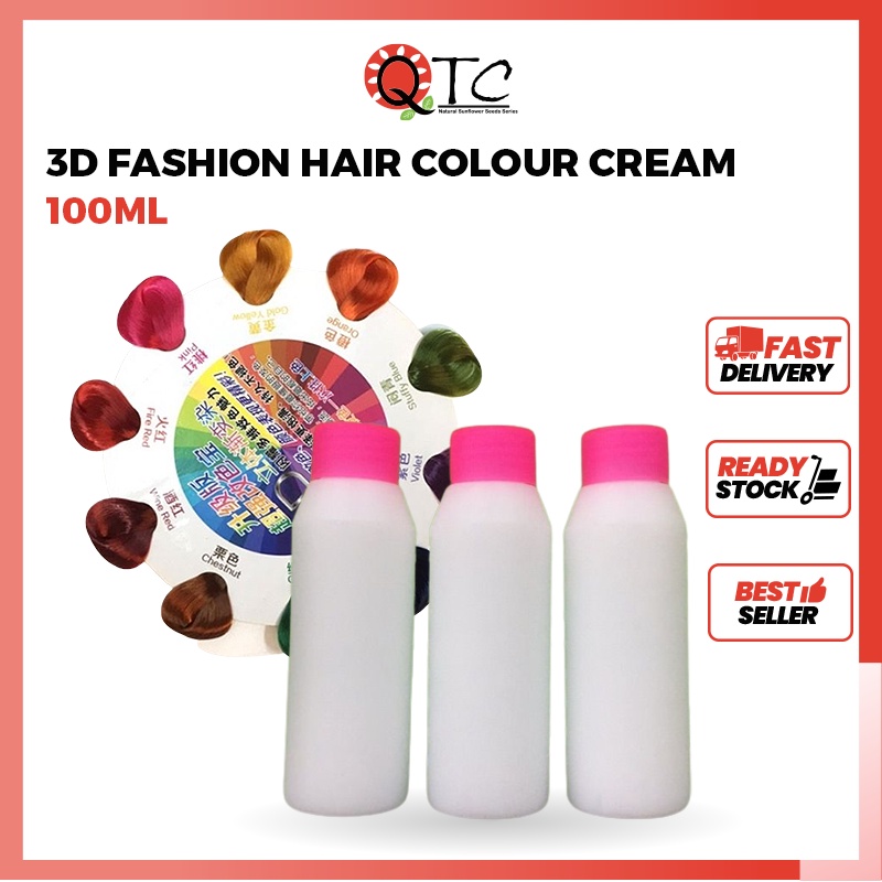 PENGHABISAN STOK PEWARNA 3D FASHION HAIR COLOUR CREAM 100ml only Hair