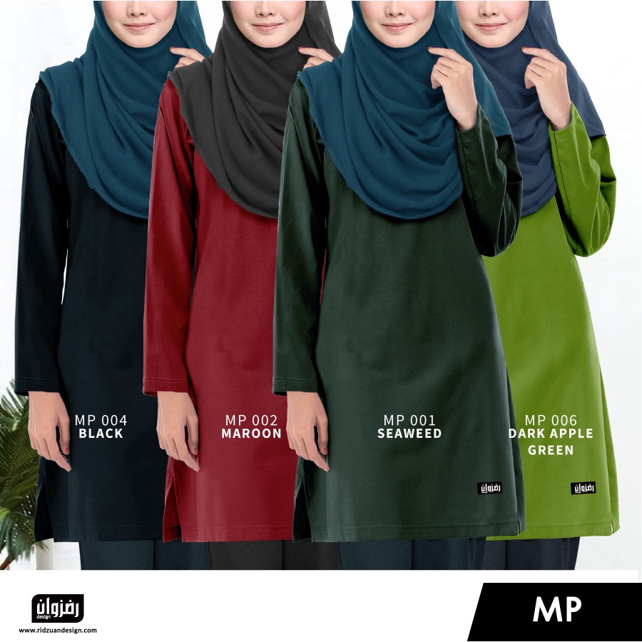 [PART 1] Tshirt Muslimah Plain Poket MP (PROMOSI 4 PCS RM 100)