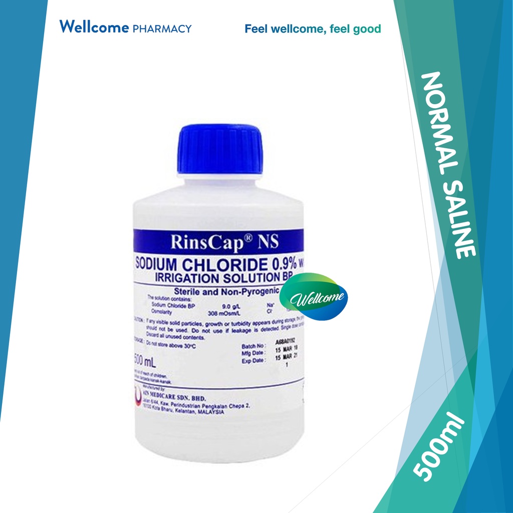 Ain Medicare RinsCap® NS Sodium Chloride 0.9% Irrigation Solution - 500ml