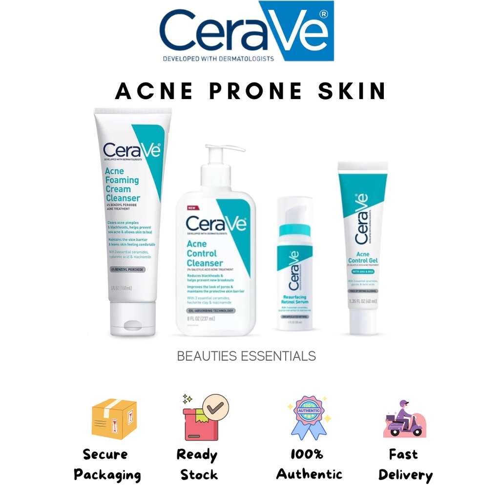 Cerave Retinol SerumとAcne Cleanser Cream