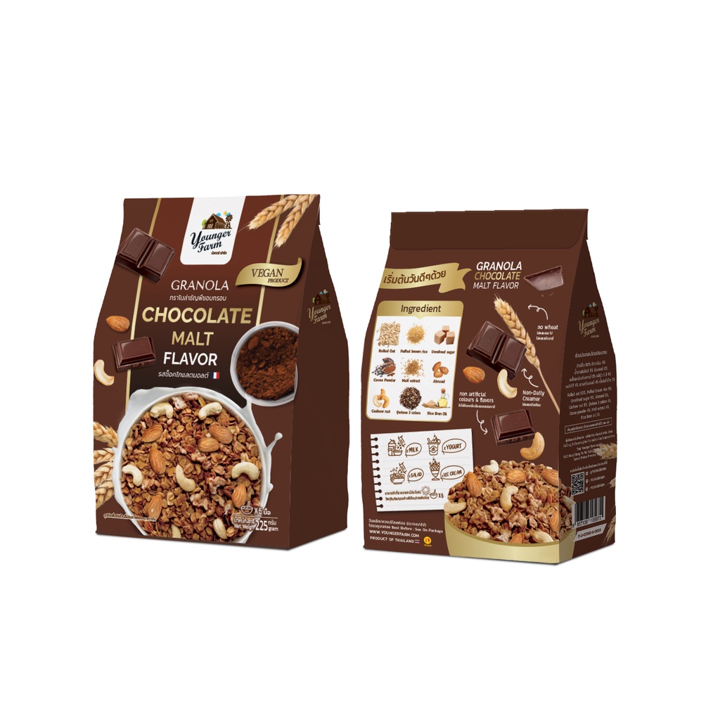 [READY STOCK] YOUNGER FARM Granola Chocolate Malt Shopee Malaysia