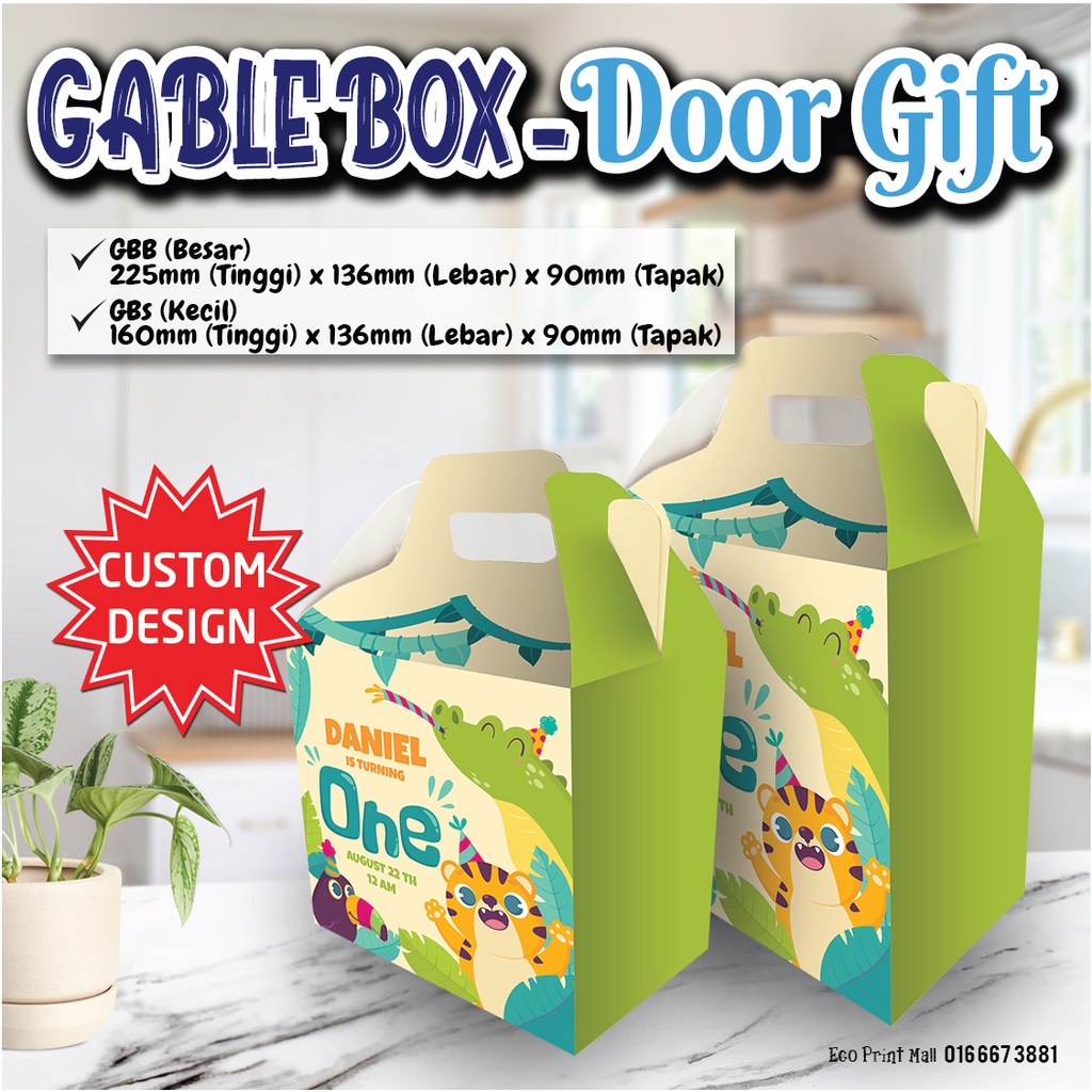 ECO PRINT MALL/CUSTOM DESIGN/ birthday gift box/weddingbox/goodiesbox