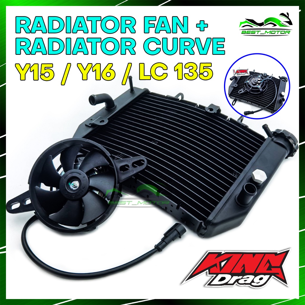 BIG RADIATOR RACING BESAR CURVE KING DRAG YAMAHA Y15 / Y16 / LC 135