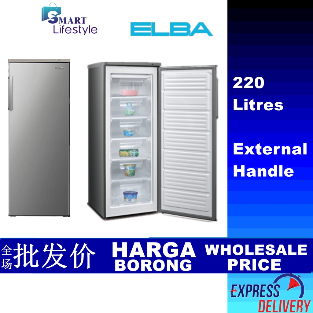 ELBA 220L UPRIGHT FREEZER EUFJ2217(SV) Shopee Malaysia