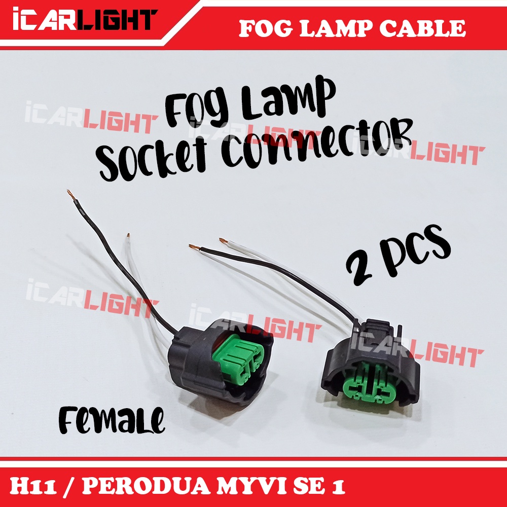 2 Pcs H8 H11 Ori Type Headlight Bulb Socket Perodua Myvi Se 1 Alza Fog Lamp Sport Light Female
