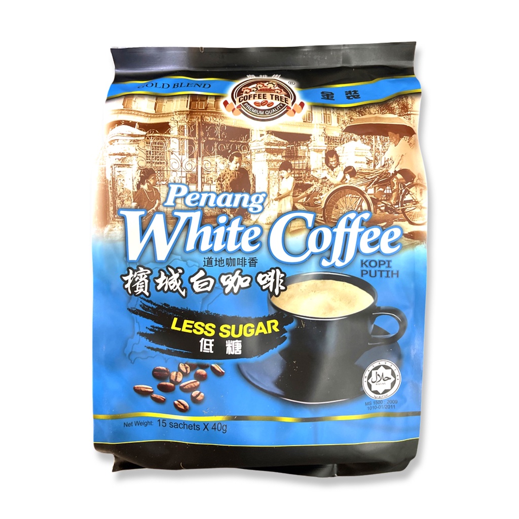 Penang Coffeetree White Coffee Less Sugar 15 Sachets x 40G