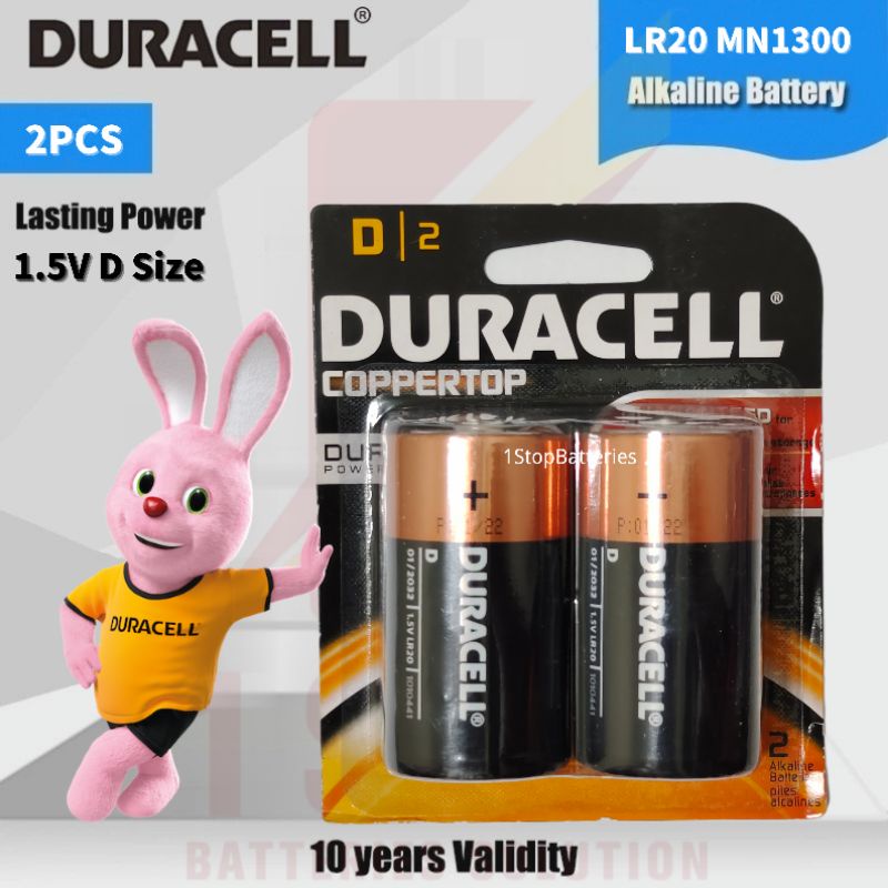 Duracell Alkaline Battery V Size D Pcs Shopee Malaysia