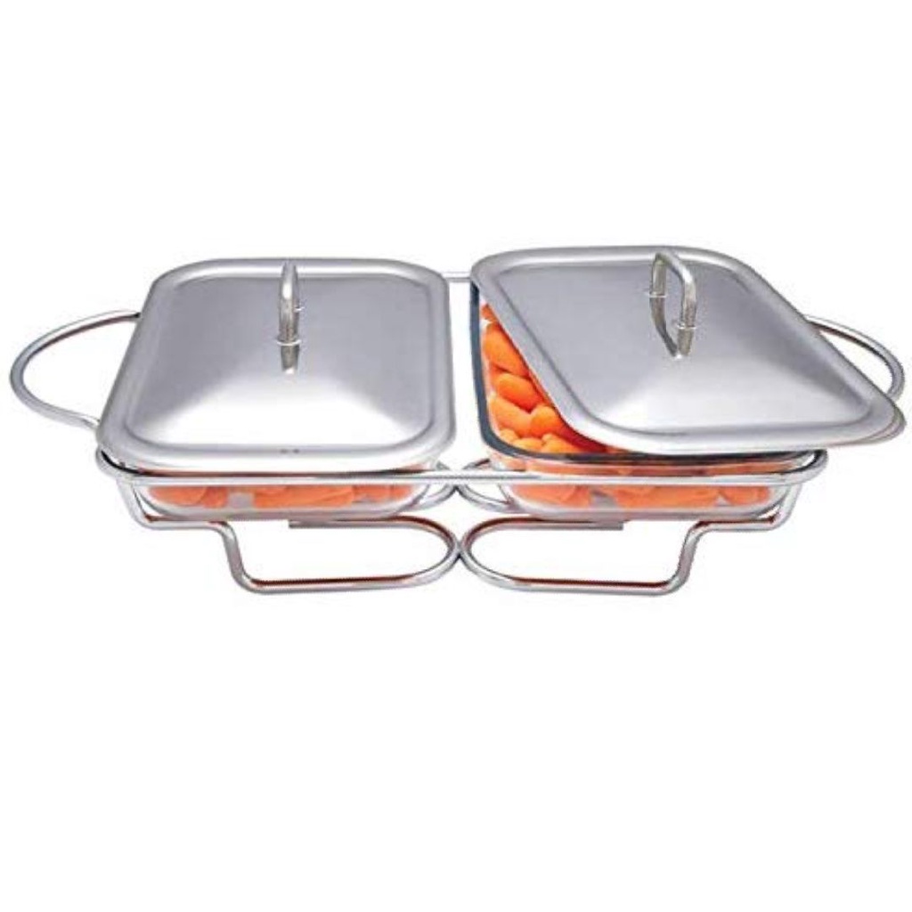 2x1.5liter twin sabinex food warmer With Glass Dish