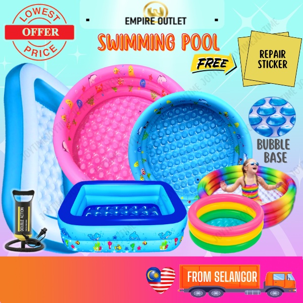 ?Swimming Pool Inflatable Swimming Pool Kolam Renang (BUBBLE BASE  PROTECTION) | Shopee Malaysia