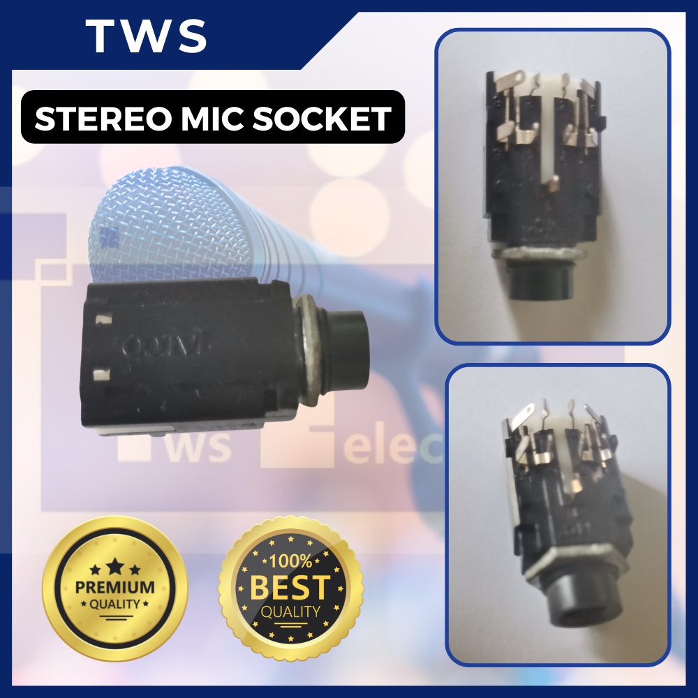 STEREO MICROPHONE SOCKET7 PIN 6.35MM STEREO Jack Socket FOR DJ
