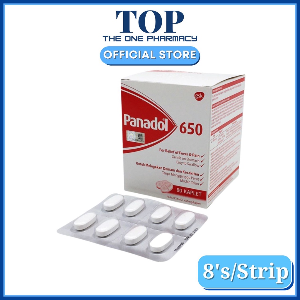 Panadol 650mg Paracetamol Caplet -8's/Strip | Shopee Malaysia