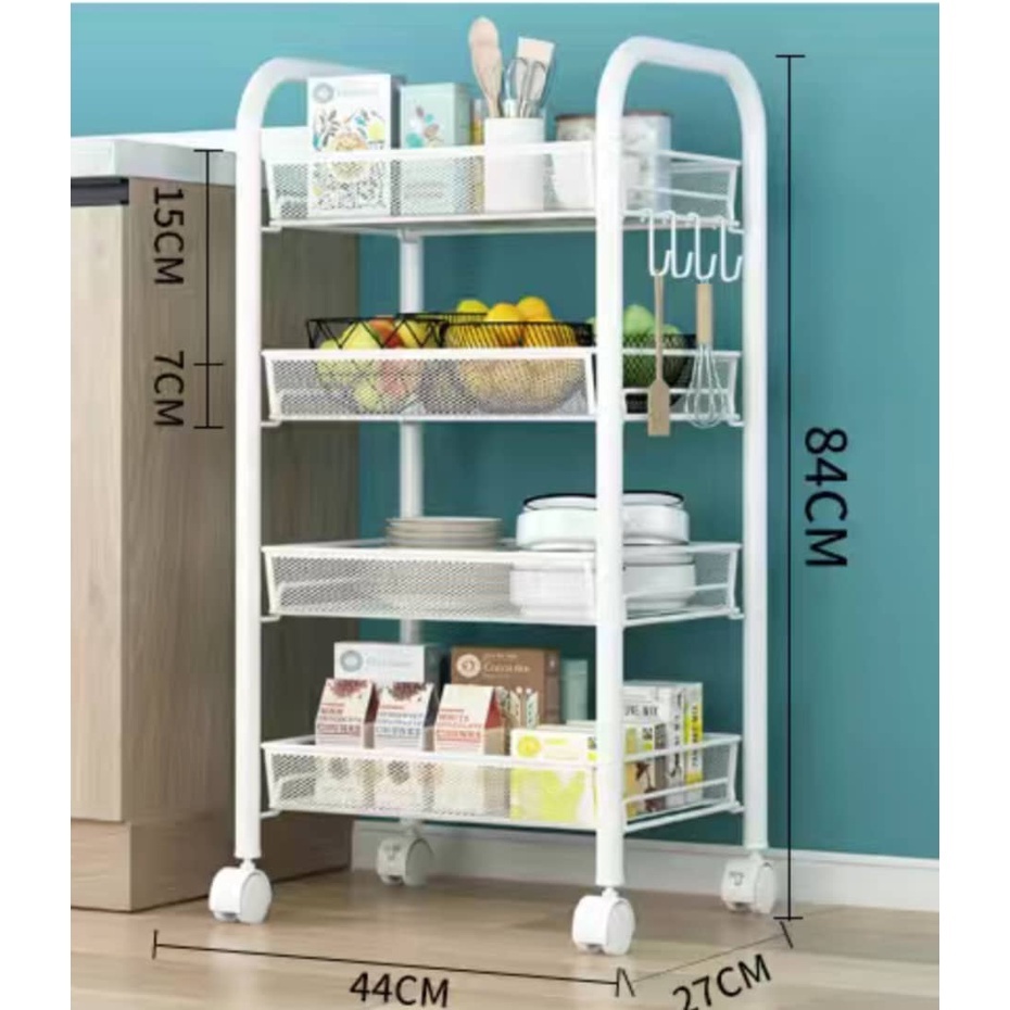 FREE SHIPPING!!! Echo 3 Tier Trolley Trolly Storage Rack Office Shelves Kitchen Rack Book Shelving Toys