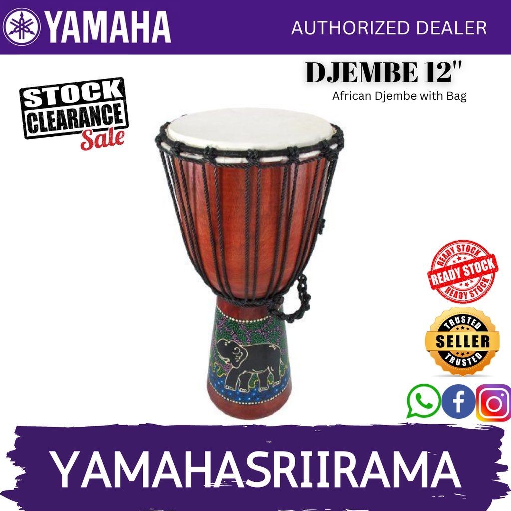 Djembe, Doumbek African Djembe 12'' with Bag Shopee Malaysia