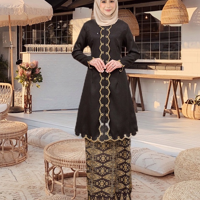 Baju Kebarung Modern Nikah Tunang Kebarung Songket Tabur Kebaya Batik