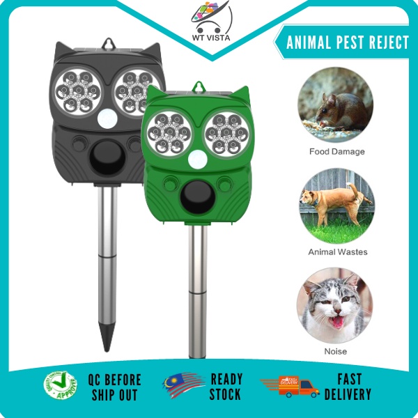 Owl Shaped Motion Sensor Solar Pest Reject Pest Repeller Dog Cat Mouse Bird  Garden Animal Repeller Halau Binatang Liar | Shopee Malaysia