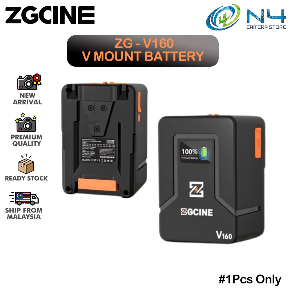 ZGCINE ZG V160 9600mAh Mini V Mount Battery PD USB C 100W Charge D TAP BP USB C A Output Fast